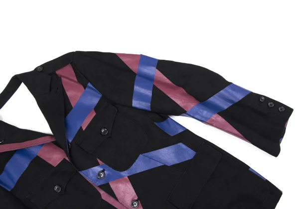 MASAKI MATSUSHIMA Line Printed Linen Jacket K-163104_006