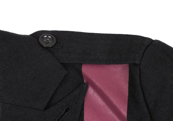 MASAKI MATSUSHIMA Line Printed Linen Jacket K-163104_007