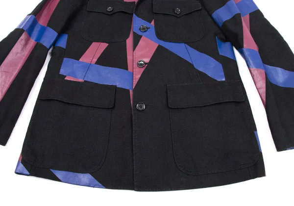 MASAKI MATSUSHIMA Line Printed Linen Jacket K-163104_010