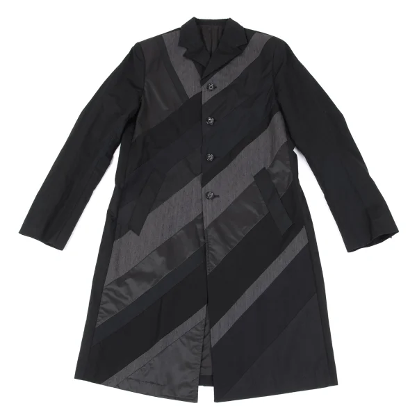MASAKI MATSUSHIMA Front Switching Design Long Jacket Black,Grey 4 K-163105_001