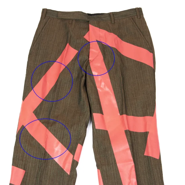 MASAKI MATSUSHIMA Wool Blend Pigment Line Printed Pants K-163106_002