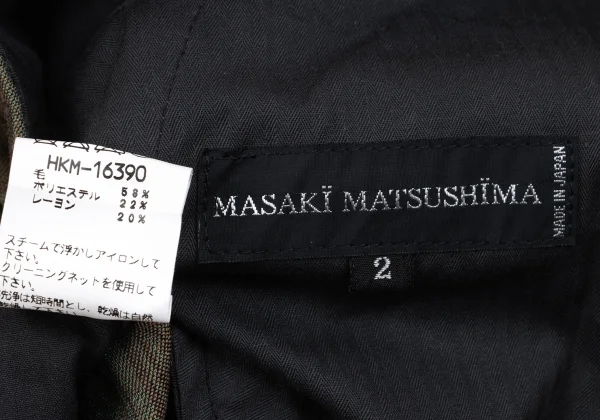 MASAKI MATSUSHIMA Wool Blend Pigment Line Printed Pants K-163106_018