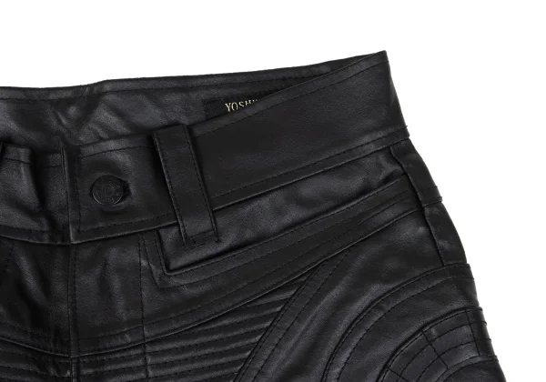 YOSHIYUKI KONISHI Switching Design Leather Biker Pants K-163107_004
