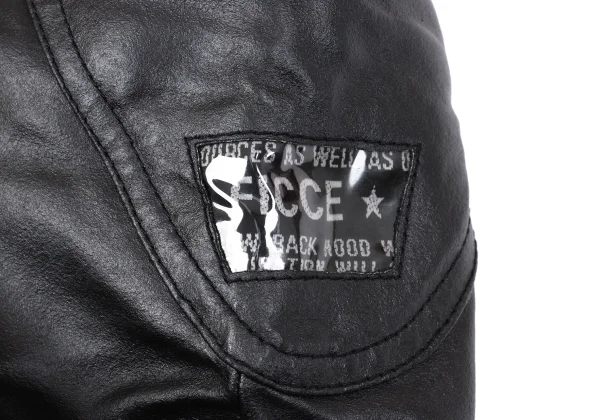 YOSHIYUKI KONISHI Switching Design Leather Biker Pants K-163107_006