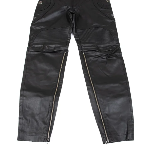 YOSHIYUKI KONISHI Switching Design Leather Biker Pants K-163107_008