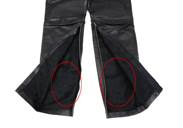 YOSHIYUKI KONISHI Switching Design Leather Biker Pants K-163107_011