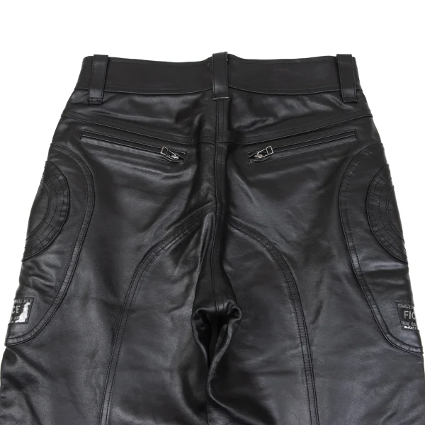 YOSHIYUKI KONISHI Switching Design Leather Biker Pants K-163107_015