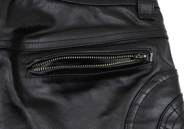YOSHIYUKI KONISHI Switching Design Leather Biker Pants K-163107_016