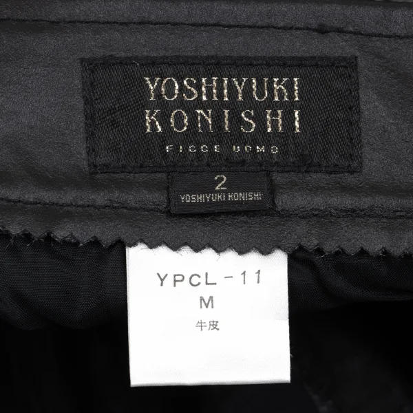 YOSHIYUKI KONISHI Switching Design Leather Biker Pants K-163107_019