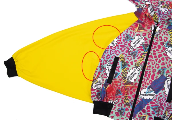 KANSAI YAMAMOTO Poly Comic Leopard Print Mesh Zip Hoodie K-163109_007