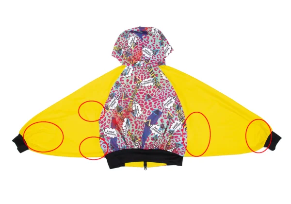 KANSAI YAMAMOTO Poly Comic Leopard Print Mesh Zip Hoodie K-163109_012
