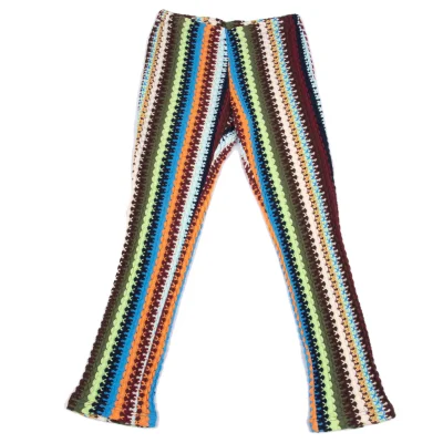 ISSEY MIYAKE HaaT Colorful Striped Knit Pants