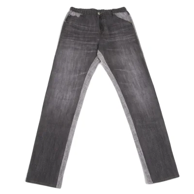 ISSEY MIYAKE me Denim Transfer Print Stretch Slim Pants