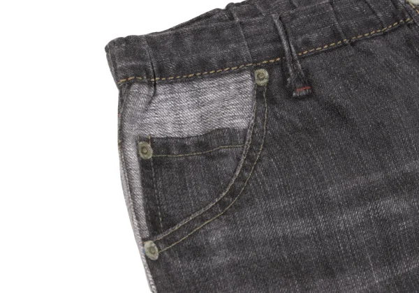 ISSEY MIYAKE me Denim Transfer Print Stretch Slim Pants K-163113_003