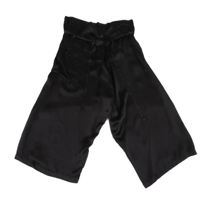 ISSEY MIYAKE me Dyed Satin Wide Cropped Pants