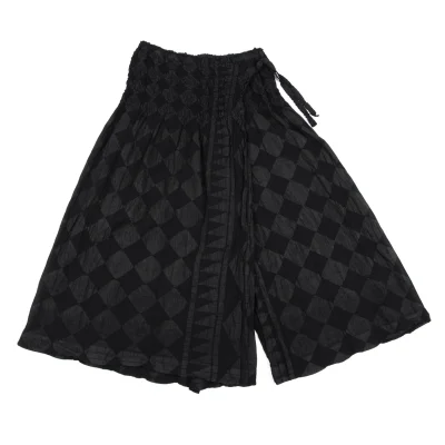ISSEY MIYAKE me Dyed Check Half Wrap Cauliflower Pants