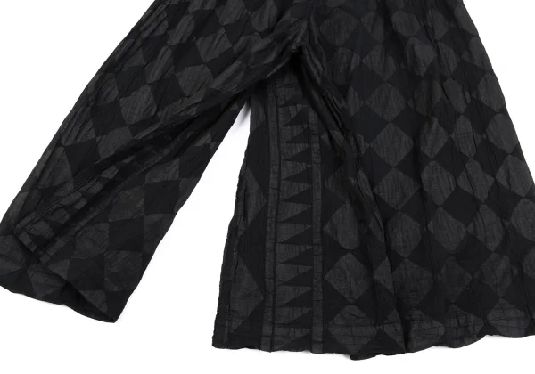 ISSEY MIYAKE me Dyed Check Half Wrap Cauliflower Pants K-163116_009