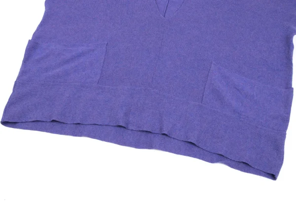 ISSEY MIYAKE me Wool Rayon V Neck Wide Knit Sweater K-163121_005