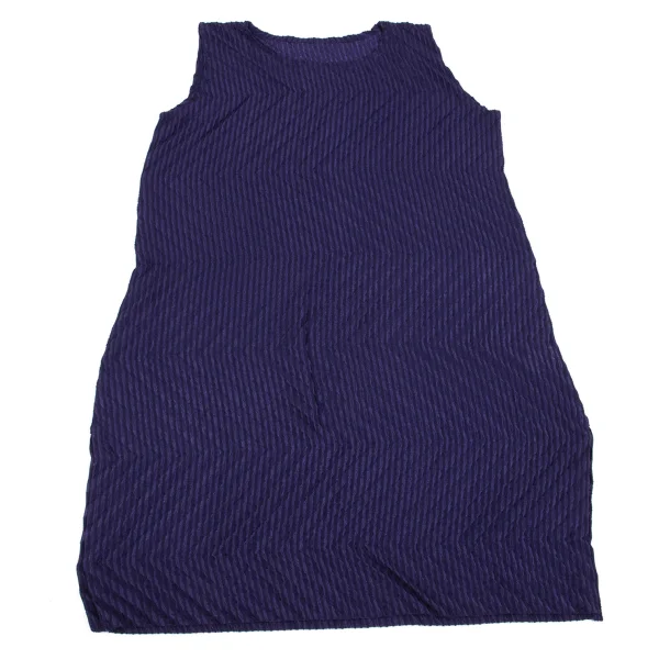 ISSEY MIYAKE me Pleated Diagonal Pleated Stripe Weave Tunic K-163124_002