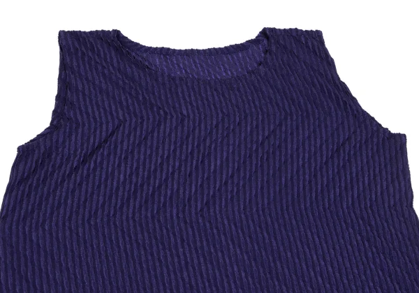 ISSEY MIYAKE me Pleated Diagonal Pleated Stripe Weave Tunic K-163124_003