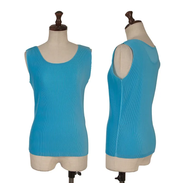 PLEATS PLEASE Mist Pleated Tank Top Sky blue 3 K-163126_001