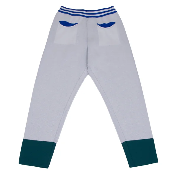 PLEATS PLEASE Striped Waist Ribbed Pants Grey,Blue,Green 3 K-163129_001