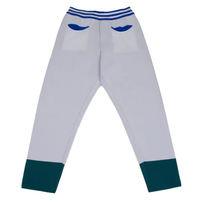 PLEATS PLEASE Striped Waist Ribbed Pants