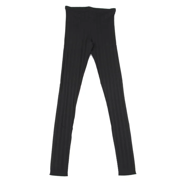 PLEATS PLEASE A-POC INSIDE Side Mesh Stripe Weave Leggings Black 3 K-163136_001
