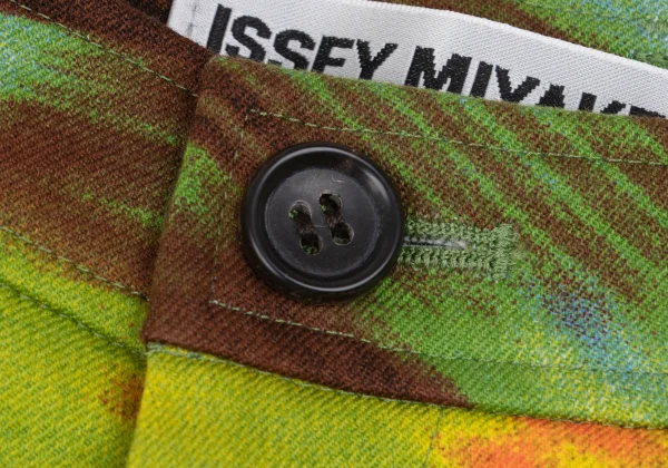 ISSEY MIYAKE Blurred Graphic Print Slim Pants K-163139_003