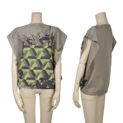 ISSEY MIYAKE 132 5. Splash Geometric Print Square Top