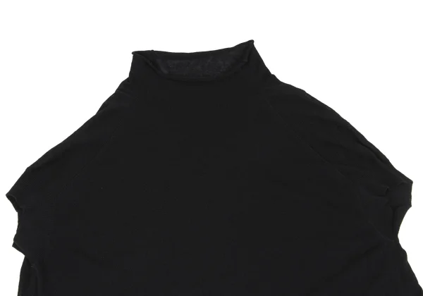 Yohji Yamamoto FEMME Linen Blend Drape-neck See-through Knit Tunic K-163145_003