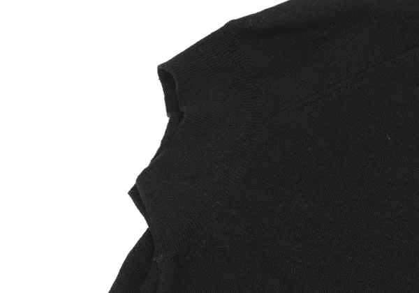 Yohji Yamamoto FEMME Linen Blend Drape-neck See-through Knit Tunic K-163145_005