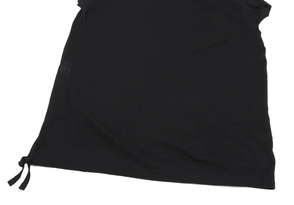 Yohji Yamamoto FEMME Linen Blend Drape-neck See-through Knit Tunic K-163145_006