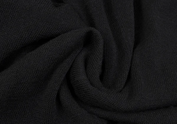 Yohji Yamamoto FEMME Linen Blend Drape-neck See-through Knit Tunic K-163145_011