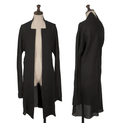Yohji Yamamoto FEMME Silk Dolman Buttonless Long Jacket
