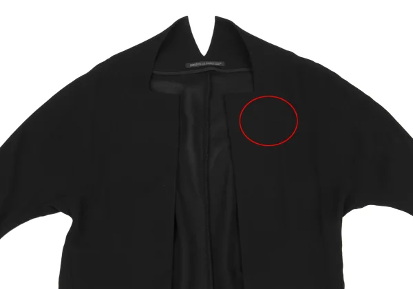 Yohji Yamamoto FEMME Silk Dolman Buttonless Long Jacket K-163146_003