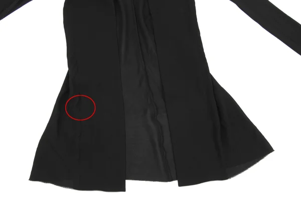 Yohji Yamamoto FEMME Silk Dolman Buttonless Long Jacket K-163146_009