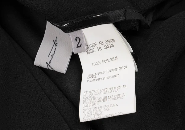 Yohji Yamamoto FEMME Silk Dolman Buttonless Long Jacket K-163146_015