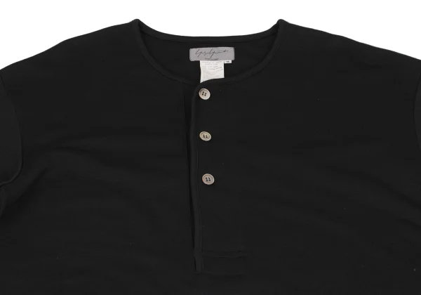 Yohji Yamamoto POUR HOMME Wool Rayon Henley Neck Long Dress K-163147_003
