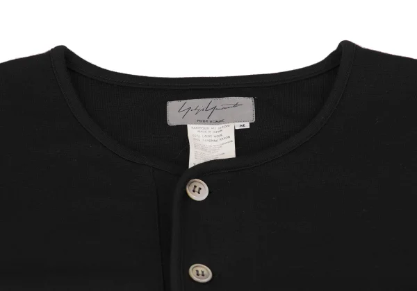 Yohji Yamamoto POUR HOMME Wool Rayon Henley Neck Long Dress K-163147_004