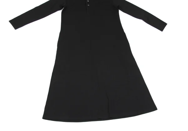Yohji Yamamoto POUR HOMME Wool Rayon Henley Neck Long Dress K-163147_009