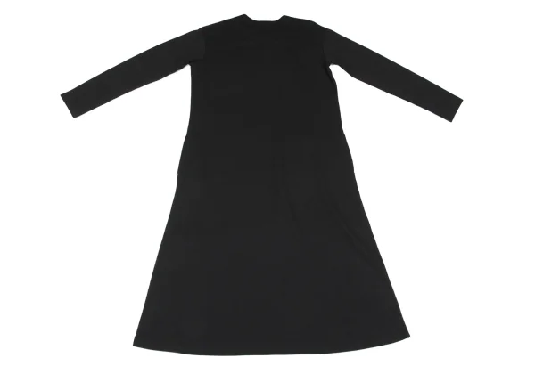 Yohji Yamamoto POUR HOMME Wool Rayon Henley Neck Long Dress K-163147_011