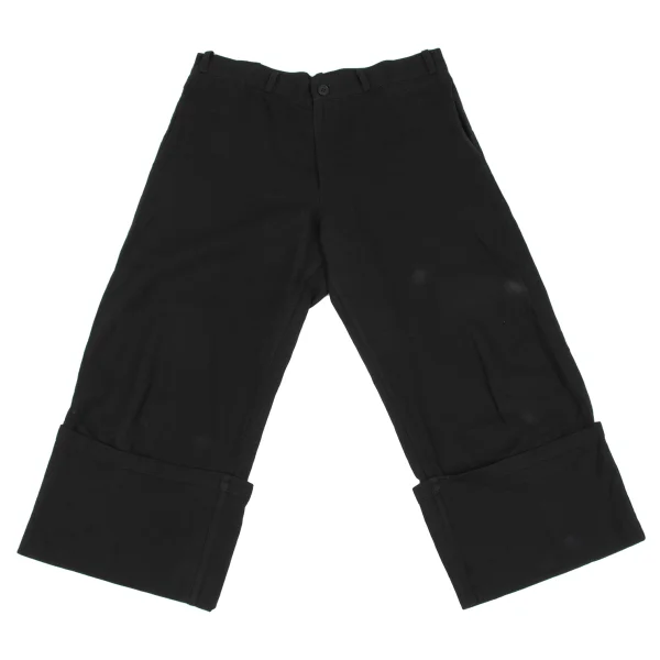 Y's Cotton Double Cropped Wide Pants Black S-M K-163148_001