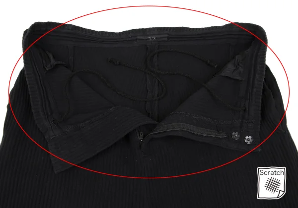 Y's Cotton Stretch Rib Dropped Crotch Pants K-163150_005