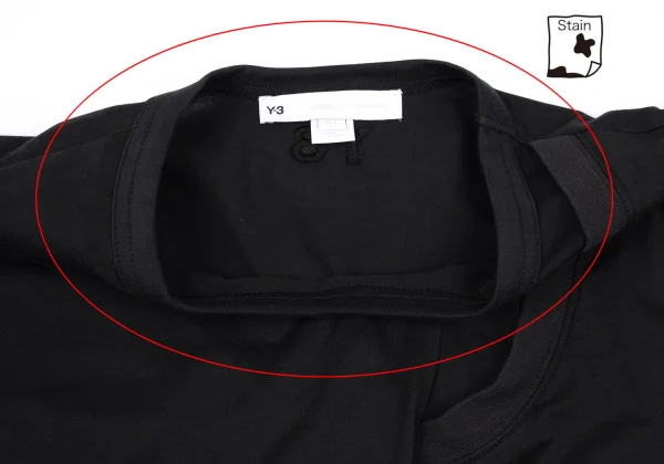 Y-3 Cotton Layered Design Half Wrap T Shirt K-163154_004