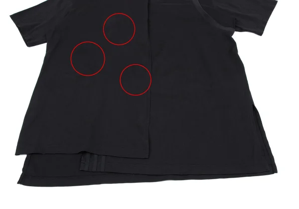 Y-3 Cotton Layered Design Half Wrap T Shirt K-163154_007