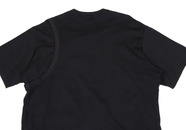 Y-3 Cotton Layered Design Half Wrap T Shirt K-163154_015