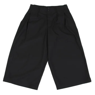 Y-3 Poly Wool Side Belted Cropped Wide Pants
