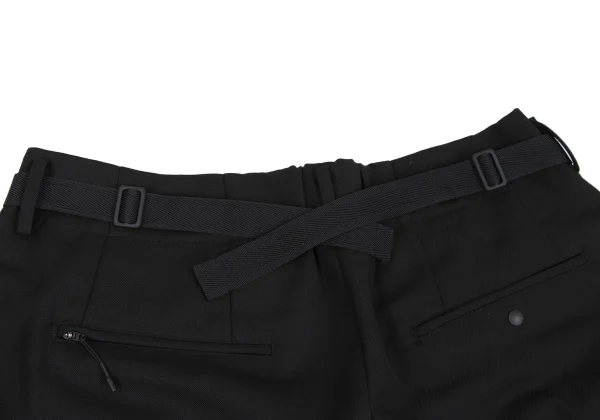 Y-3 Poly Wool Side Belted Cropped Wide Pants K-163155_010