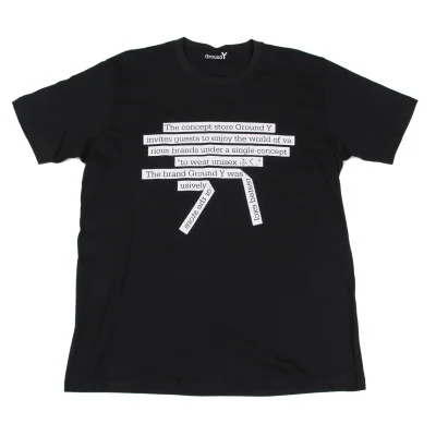 Ground Y Cotton Message Printed T-shirt